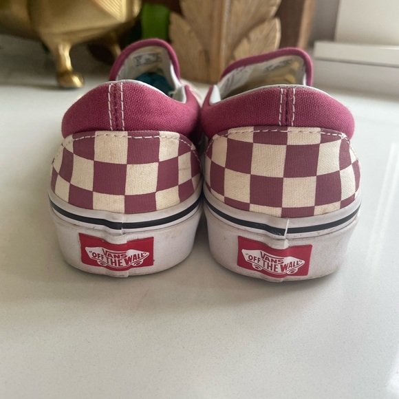 COPY - Dark Rose Checkered Vans slip on sneakers women’s 5.5 - Picture 3 of 6